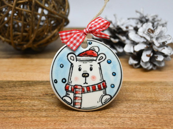 Ornament pentru brad cu urs polar