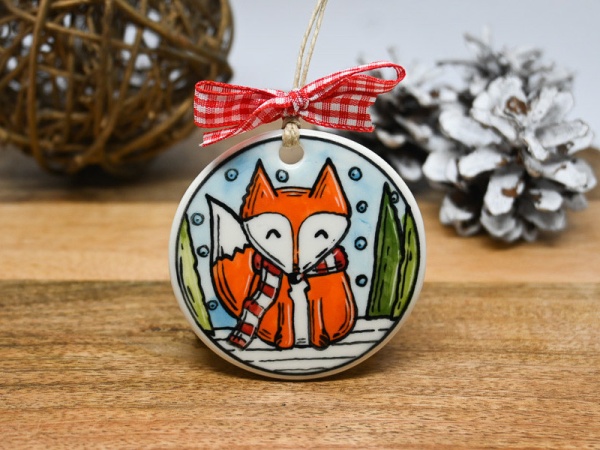 Ornament pentru brad cu vulpe