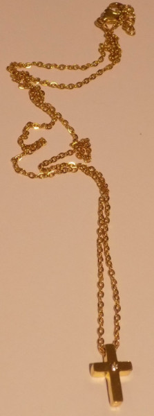 Colar Dourado com Cruz Dourada - FREE SHIPPING - Img 3