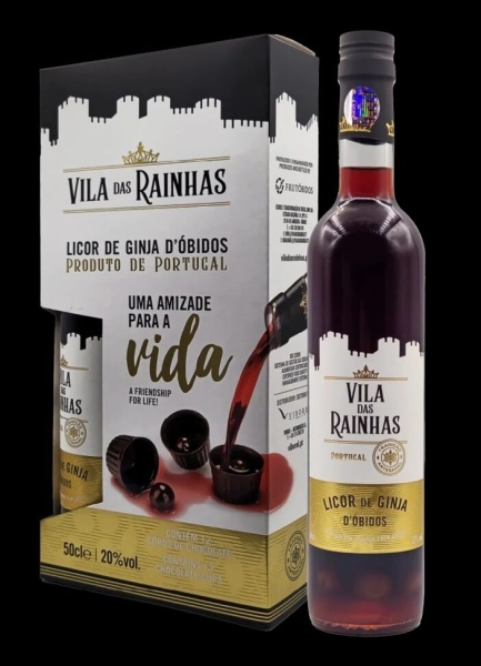 Ginja de Óbidos Vila Rainha 50 cl + 12 copos de chocolate - Img 2