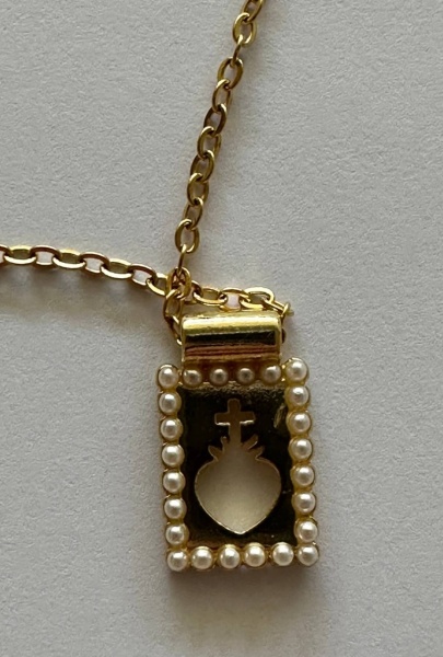 Escapulario Dorado de 2 placas - ENVÍO GRATIS - Img 2