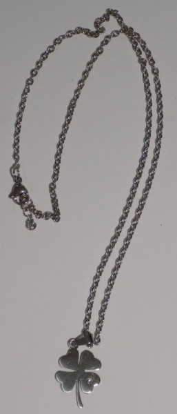 Colar Prateado com Trevo Prateado - FREE SHIPPING - Img 2