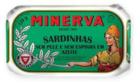Sardinhas sem espinhas e sem pele Minerva em Azeite - 120g