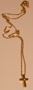 Colar Dourado com Cruz Dourada - FREE SHIPPING - Img 3
