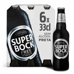 Bière foncée "Super Bock" sans alcool - Pack 6x33cl