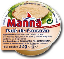 Paté di gamberetto "Manná" - PACK 24 un x 22gr