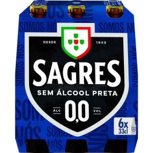 Birra Scura Sagres Analcolica 0% - Pack 6x33cl