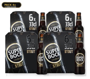 Cerveja Preta Super Bock STOUT - Pack 24x33cl - Promo