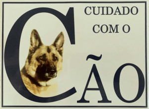 Cuidado com o Cão - Azulejo para Pendurar / For Hang