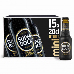 Cerveja Preta Stout Super Bock - 15 x 20cl