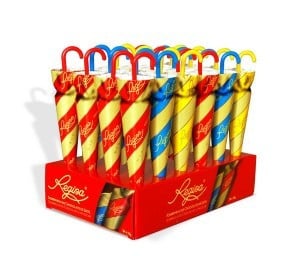 Parapluies de chocolat "Regina" - 30 uni x 15gr