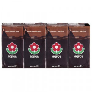 Schokoladenmilch Agros - Paket 4 x 200ml