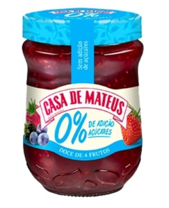 Casa de Mateus Marmellata 4 Frutti 0% Zucchero - 280g