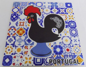 Azulejo-Fliese Portugal Galo de Barcelos - zum Aufhängen / For Hang