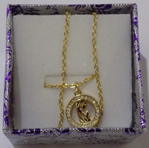 Collana Dorata con Centro Dorato e con Pietre - SPEDIZIONE GRATUITA