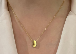 Colar Dourado com Centro Dourada - FREE SHIPPING