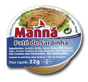Paté de Sardines "Manná" - 24 un x 22gr