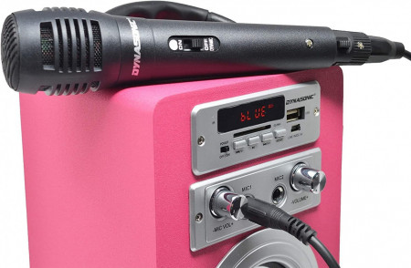 CADC10 - Set Sistem Mini Karaoke si 2 Mini Microfoane, Jucarii copii, Cadou pentru Craciun, Petreceri in familie - Roz - Img 5