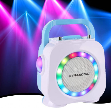 CADC7 - Set Sistem Mini Karaoke si 2 Mini Microfoane, Jucarii copii, Cadou pentru Craciun, Petreceri in familie - Albastru - Img 5