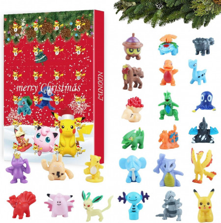 CADV9 - Calendar Advent Copii - Personaje, 24 Surprize pentru Craciun