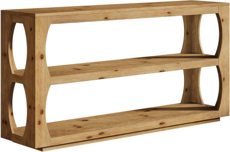 MAM41 - Masa Consola, 160 cm, masuta hol cu raft, living, dining, dormitor - Maro - Img 2