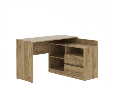 BIM509 - Birou pe colt stanga/dreapta, 120x105x75 cm, masa de calculator cu 2 sertare, office - Culoarea Stejar - Img 3