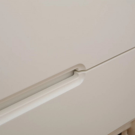 Masuta machiaj cu Oglinda LED si 5 Sertare pentru Cosmetice, Set Masa toaleta 110 cm, Alb, masuta cosmetica, vanity - SEA98 - Img 3