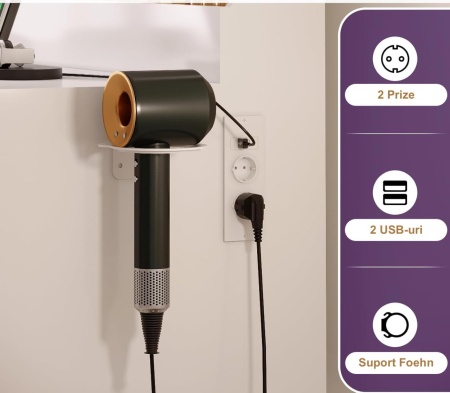 Masuta machiaj cu Oglinda LED si 5 Sertare pentru Cosmetice, Set Masa toaleta 120 cm, Alb, masuta cosmetica, vanity - SEA496 - Img 3