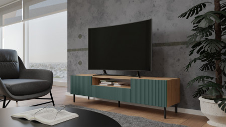 COTVM503 - Comoda TV 160 cm, living, dormitor - Maro-Verde