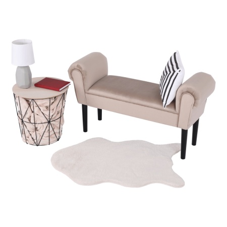 BAN609 - Bancuta 100 cm, bancheta, banca living, dormitor, hol - Gri deschis - Img 12