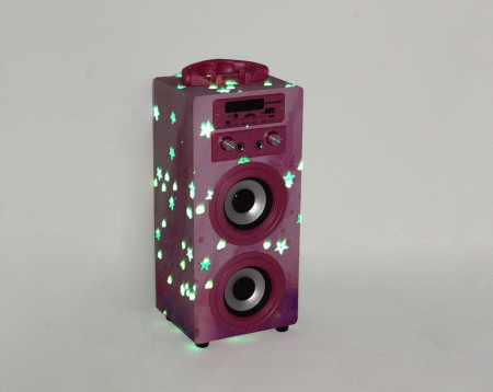 CADC9 - Set Sistem Mini Karaoke si 2 Mini Microfoane, Jucarii copii, Cadou pentru Craciun, Petreceri in familie - Roz - Img 4