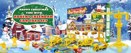 CADV1 - Calendar Advent Copii pentru 3-6 ani - Jucarii Constructii, Santier, 24 Surprize ingineresti pentru Craciun - Img 5