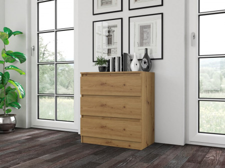 COM514 - Comoda 70 cm, pentru dormitor, living, dining, hol - Maro - Img 8