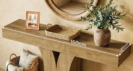 Masa Consola maro, 150 cm, masuta hol, living, dormitor - MAM2 - Img 11