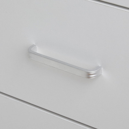 Masuta machiaj cu Oglinda LED si 5 Sertare pentru Cosmetice, Set Masa toaleta 80 cm, Alb, masuta cosmetica, vanity - SEA425 - Img 2