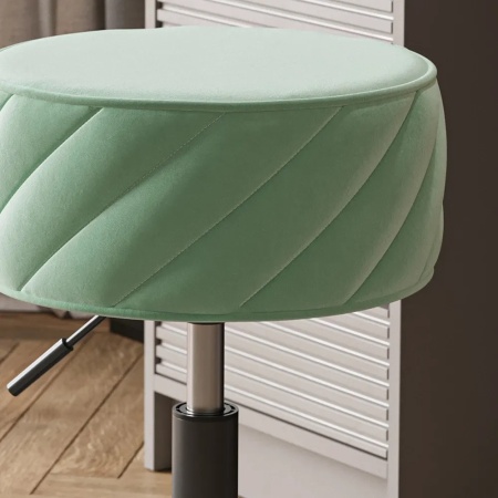 SCN1 - Scaun tapitat masuta toaleta, 35 cm, Taburet catifea machiaj cu inaltime reglabila, cosmetica - Diverse culori - Img 2