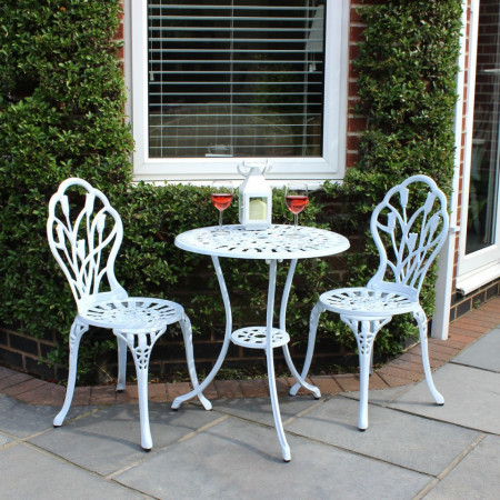 SEGA201 - Set Masa si scaune gradina, terasa, balcon, bistro - Alb - Img 2