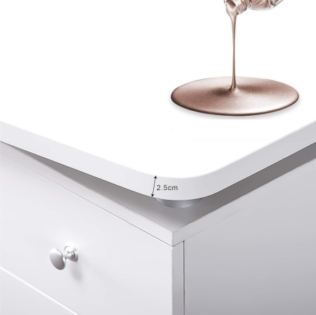 MANIA204 - Masuta manichiura, 118 cm, cu pernita, masa cosmetica - Alba - Img 2