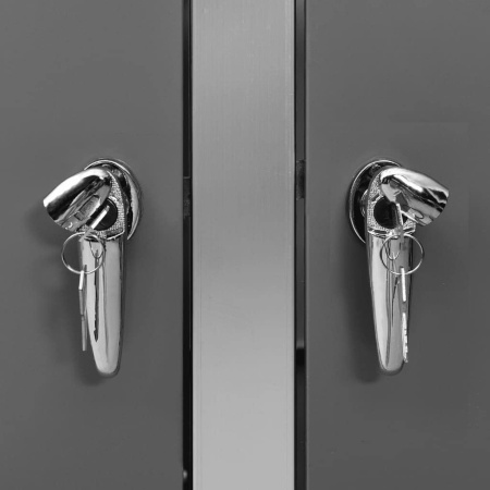 MAPG3 - Masca metalica Gri Antracit pentru 2 / 3 / 4 Pubele Gunoi - Img 4