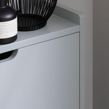 PANG4 - Pantofar 50 cm foarte ingust, 2 compartimente, pantofare, depozitare pantofi, mobilier hol - Gri - Img 3