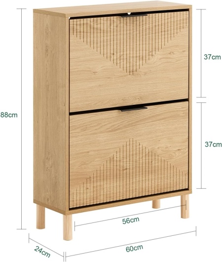 PANM8 - Pantofar 60 cm cu 2 compartimente, pantofare, depozitare pantofi, mobilier hol riflaje - Maro - Img 8