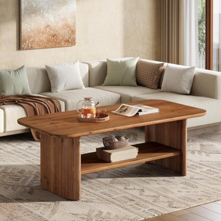 Masuta de cafea, 120 x 60 cm, masa canapea Maro din Lemn - MCM5 - Img 4