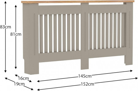 MDCG1 - Masca de calorifer, protectie radiator Gri - Maro - 78/152/172 cm - Img 2