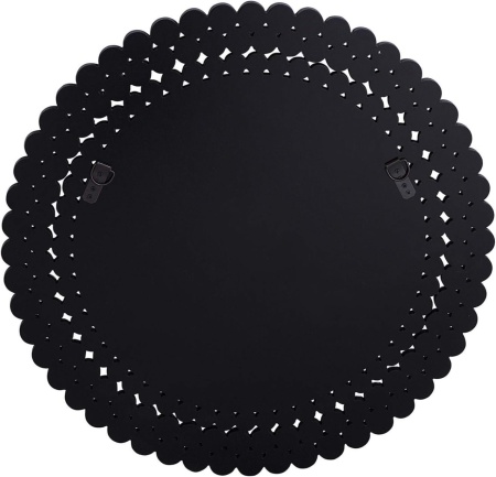 OGG208 - Oglinda ornamentala 70 cm, pentru perete, dormitor, living - Argintie - Img 5