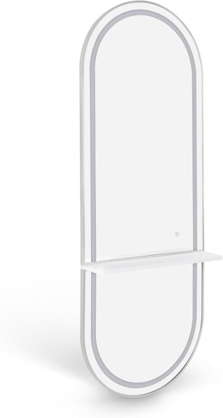 OGPR201 - Oglinda Ovala 65 x 177 cm, pentru perete, salon, coafor - Auriu / Alb / Negru - Img 7