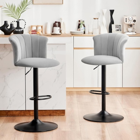 SCB5 - Set 2x Scaune Bar Negre / Gri