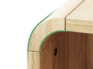 Set 2x Noptiere 55 x 40 x 60 cm, cu 2 sertare si raft, dormitor, Noptiere moderne cu Riflaj - NOM1 - Img 2