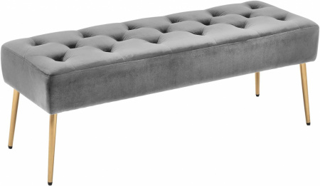 BAG213 - Bancuta, 113 cm, Divan, Canapea, fotoliu, sofa, bancheta, bancuta, banca living, dormitor, hol - Gri - Auriu - Img 4