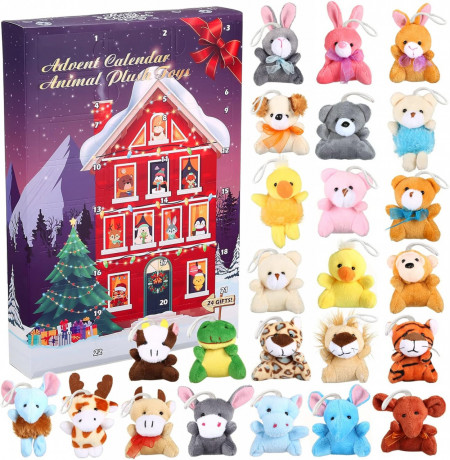 CADV22 - Calendar Advent Copii - Plush, 24 Surprize pentru Craciun