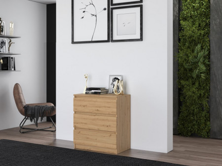 COM514 - Comoda 70 cm, pentru dormitor, living, dining, hol - Maro - Img 2
